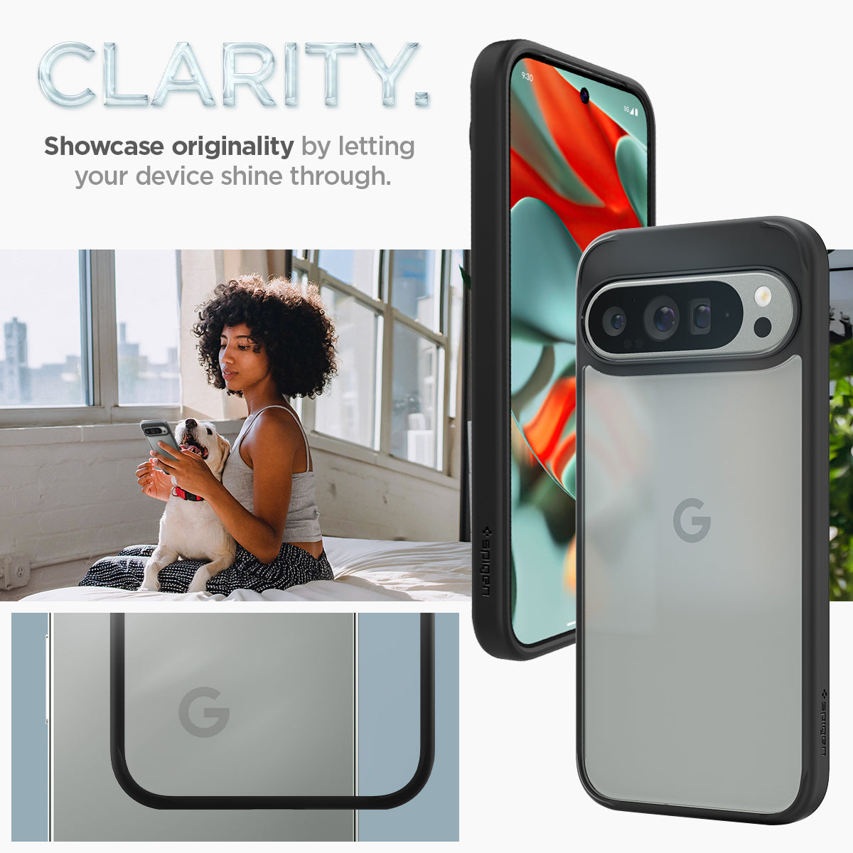 ACS07724 - Pixel 9 Pro XL Case Ultra Hybrid in Matte Black clarity. Showcase originality by letting your device shine through.