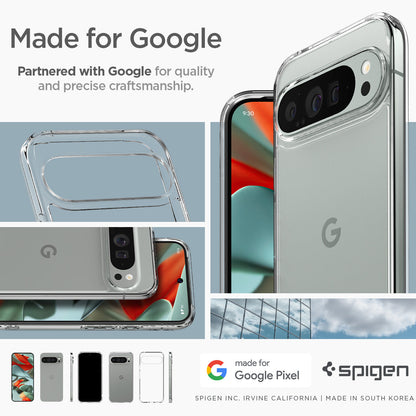 ACS07721 - Pixel 9 Pro XL Case Ultra Hybrid in Crystal Clear made for google partnered with google for quality and precise craftsmanship.