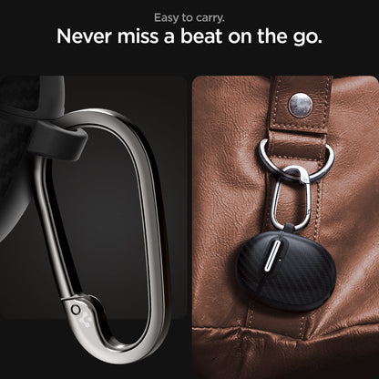 ACS07649 - Pixel Buds Pro 2 Case Enzo Aramid in Matte Black showing the easy to carry. Never miss a beat on the go