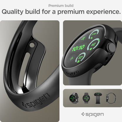 ACS07392 - Pixel Watch 3 (41mm) Case Thin Fit in Black showing the premium build. Quality build for a premium experience