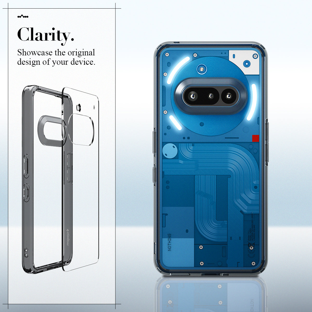 ACS09373 - Nothing Phone (3a) Case Ultra Hybrid in Space Crystal clarity. Showcase the original design of your device.