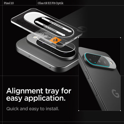 AGL09661 - Pixel 10 Optik EZ Fit Lens Protector quick and easy to install. Alignment tray for easy application.