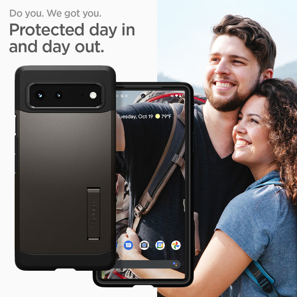 ACS03443 - Pixel 6 Case Tough Armor in gunmetal do you. we got you. protected day in and day out.