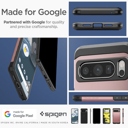 ACS06321 - Pixel 8 Pro Case Tough Armor in rose gold made for google partnered with google for quality and precise craftsmanship.