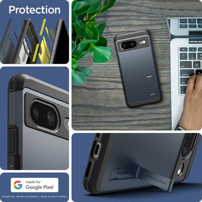 ACS06283 - Pixel 8 Case Tough Armor in metal slate made for google.