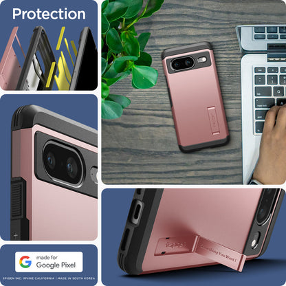 ACS06284 - Pixel 8 Case Tough Armor in rose gold made for google.