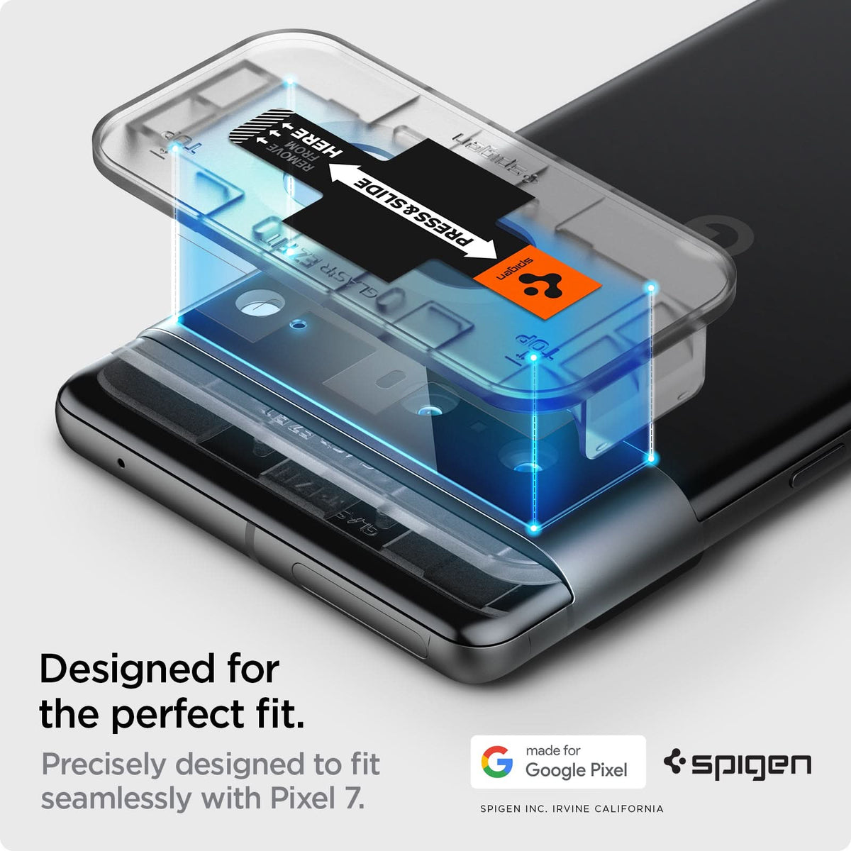AGL05471 - Pixel 7 Optik Lens Protector in black designed for perfect fit. Precisely designed to fit seamlessly with pixel 7.