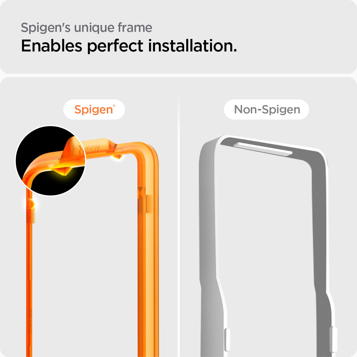 AGL05968 - Pixel 7a Screen Protector AlignMaster GLAS.tR Spigen's unique frame enables perfect installation.