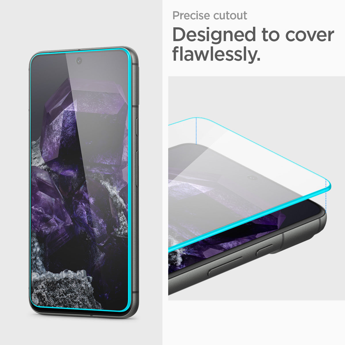 AGL07396 - Pixel 8 Alignmaster in Clear precise cutout designed to cover flawlessly.