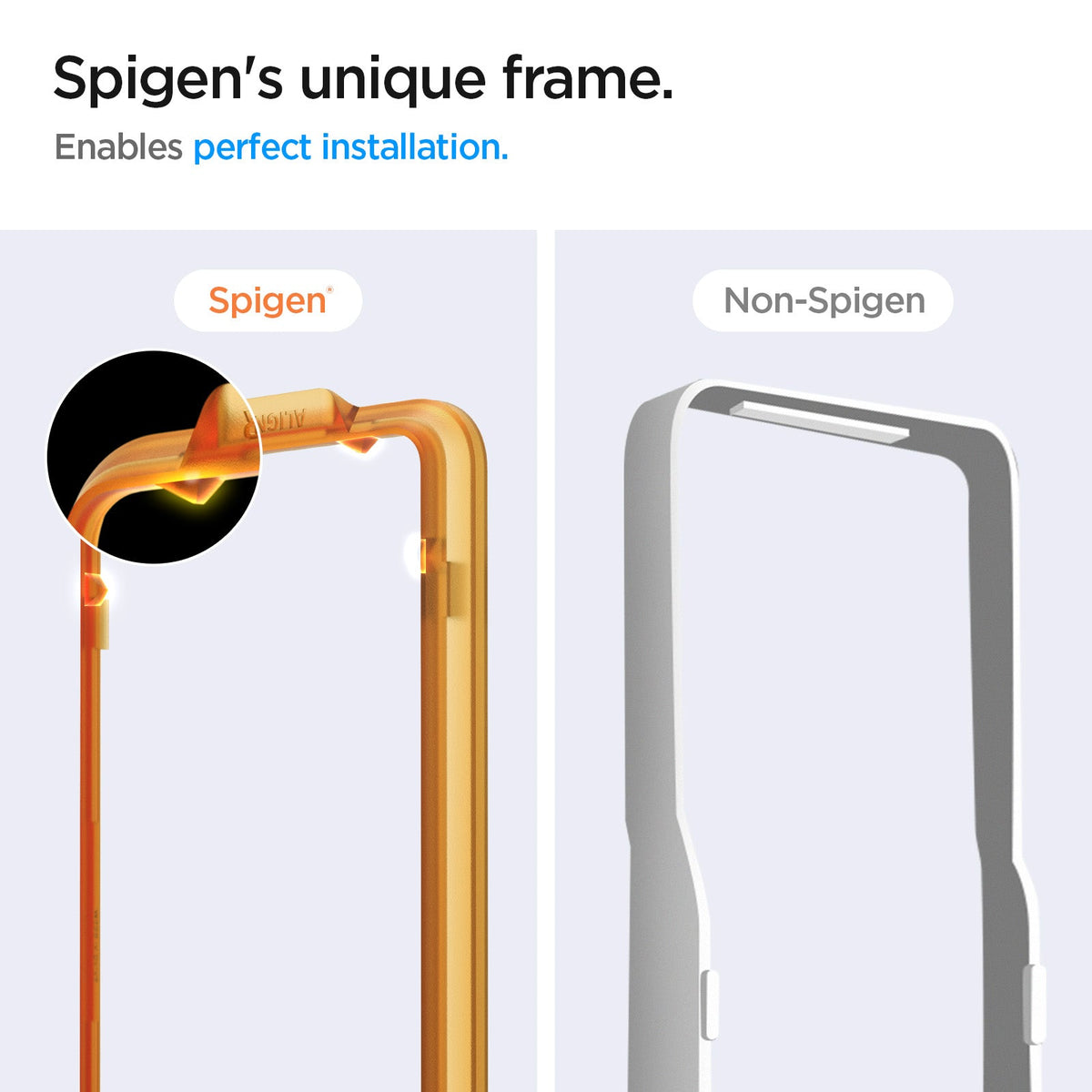AGL07464 - Pixel 8a Alignmaster in Clear spigen's unique frame. Enables perfect installation.