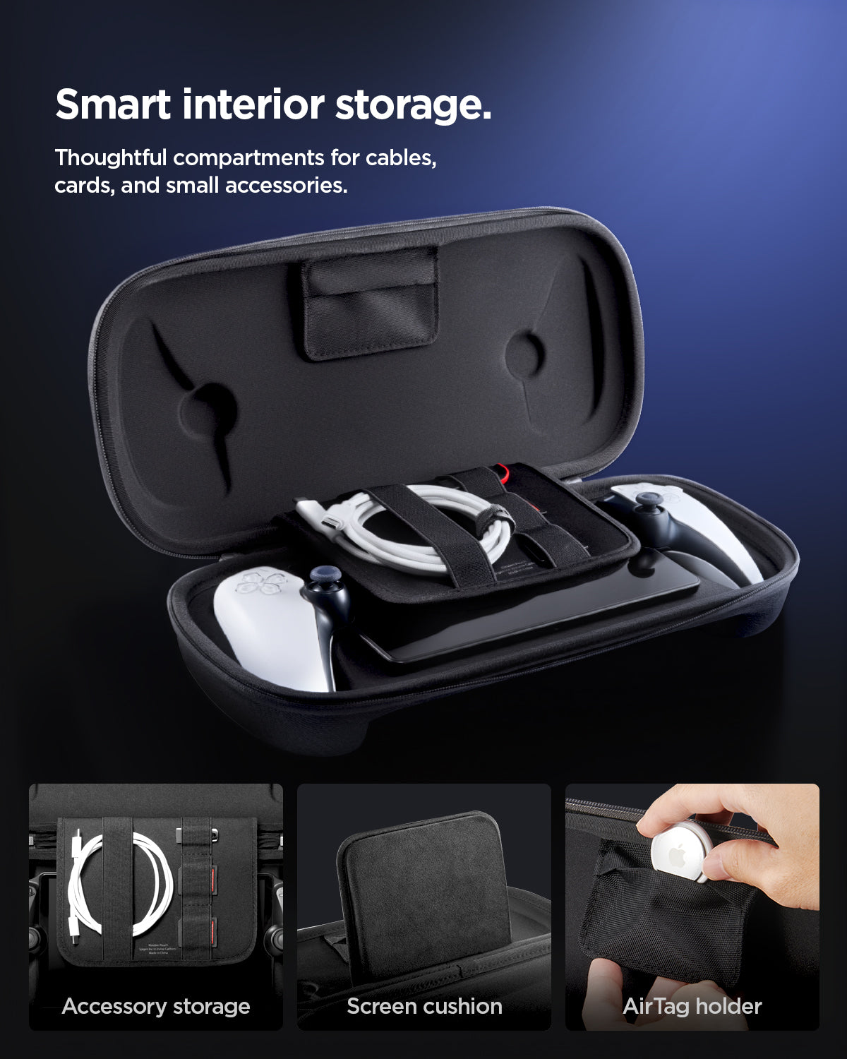 AGP09756 - Playstation portal klasden pouch showing smart interior storage