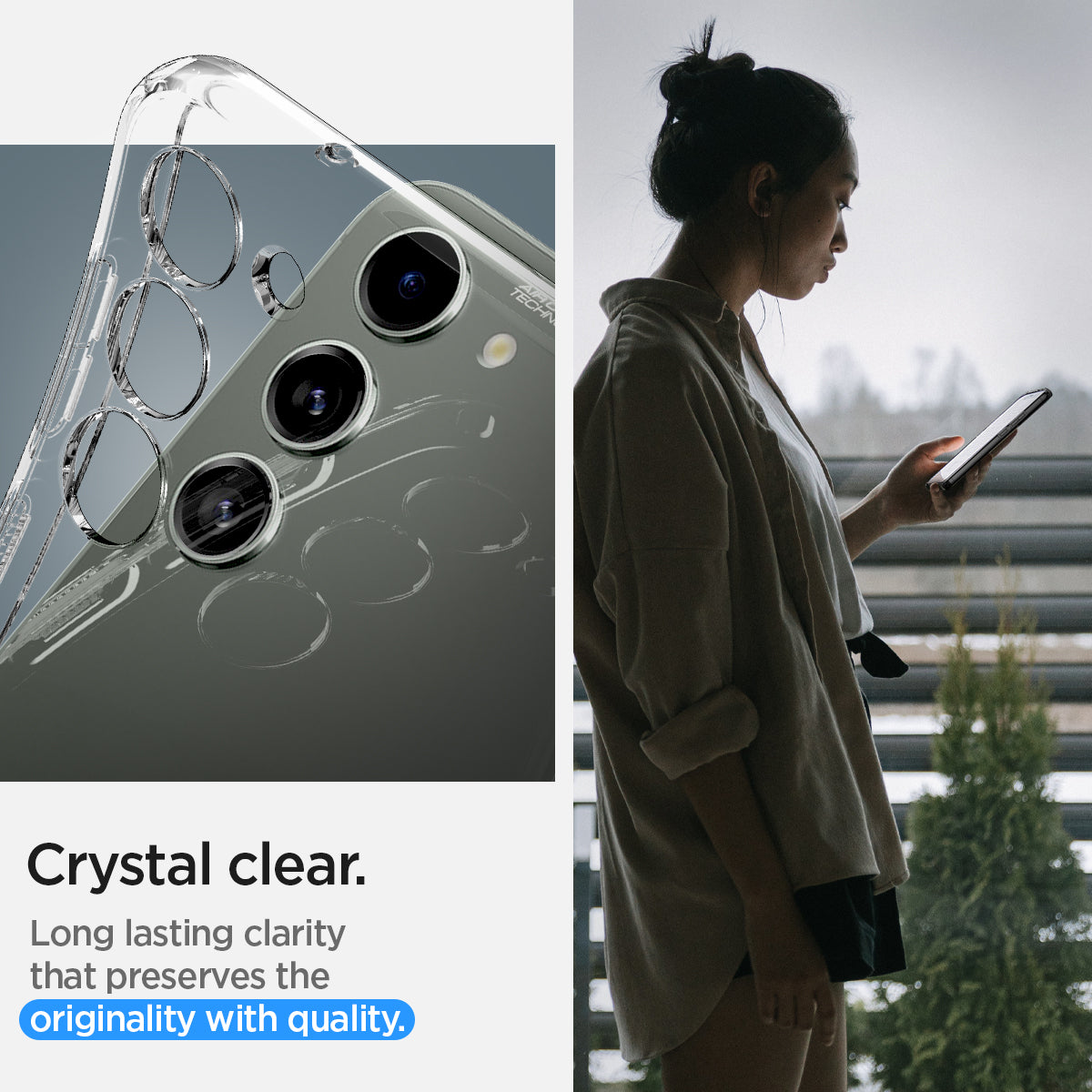 ACS05662 - Galaxy S23 Plus Case Liquid Crystal in crystal clear Crystal clear long lasting clarity that preserves the originality with quality.