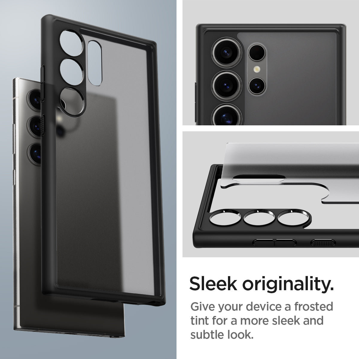 ACS07296 - Galaxy S24 Ultra Case Ultra Hybrid in Frost Black sleek originality. Give your device a frosted tint for a more sleek and subtle look.