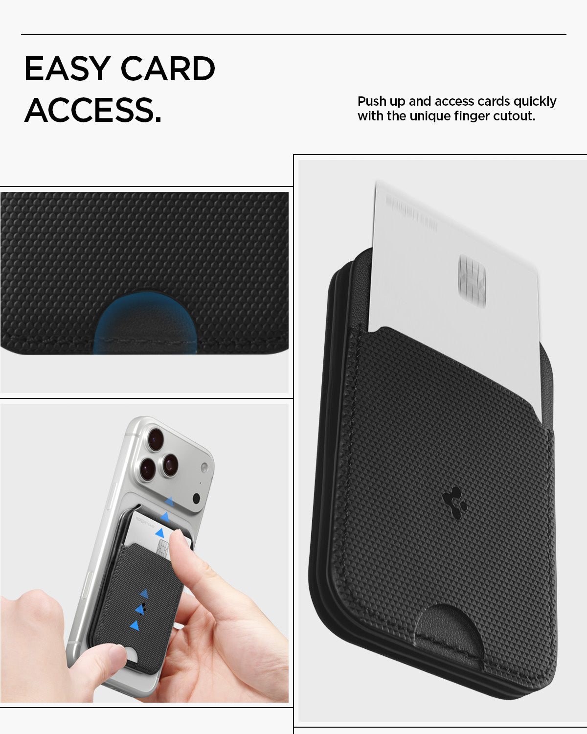 AFA10406 - MagSafe Card Holder Slim Fold (Mag Fit) | S314-2 showing the easy card access