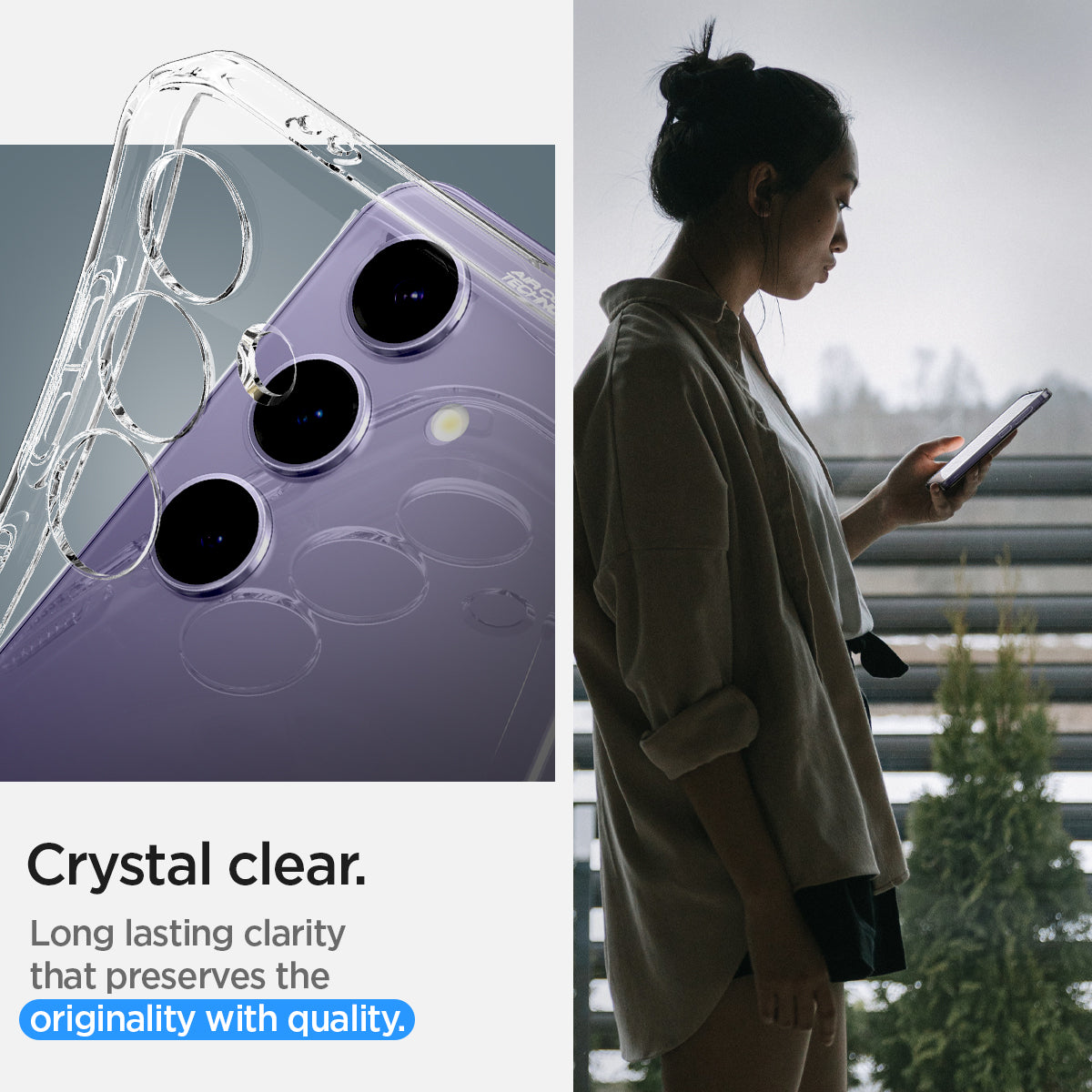 ACS07343 - Galaxy S24 Case Liquid Crystal in Crystal Clear Crystal clear long lasting clarity that preserves the originality with quality.