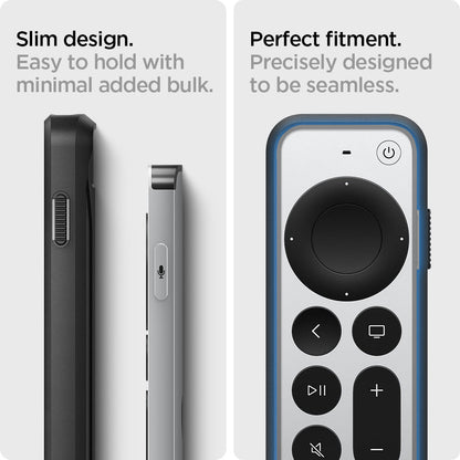 ACS03745 - Siri Remote (2nd Gen) Rugged Armor Magnetic Tech in matte black showing the slim design. Easy to hold with minimal added bulk. Perfect fitment. Precisely designed to be seamless