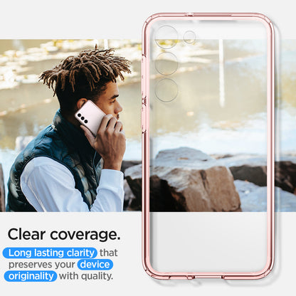 ACS06087 - Galaxy S23 Case Ultra Hybrid in rose crystal Clear coverage long lasting clarity that preserves your device originality with quality.