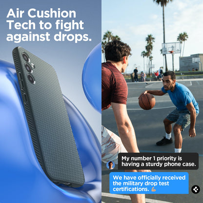 ACS06105 - Galaxy A34 5G Liquid Air in Abyss Green air cushion tech to fight against drops.