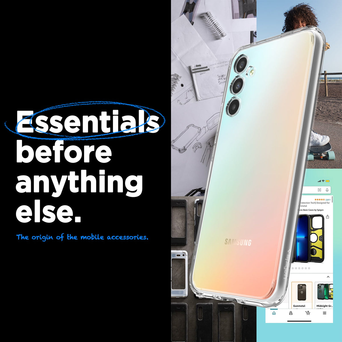 ACS05904 - Galaxy A34 5G Case Ultra Hybrid in Crystal Clear essentials before anything else. The origin of the mobile accessories.