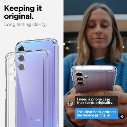ACS05904 - Galaxy A34 5G Case Ultra Hybrid in Crystal Clear keeping it original. Long lasting clarity.