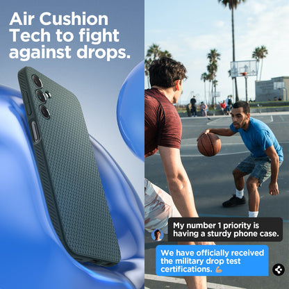 ACS07247 - Galaxy A15 5G Case Liquid Air in Abyss Green air cushion tech to fight against drops.