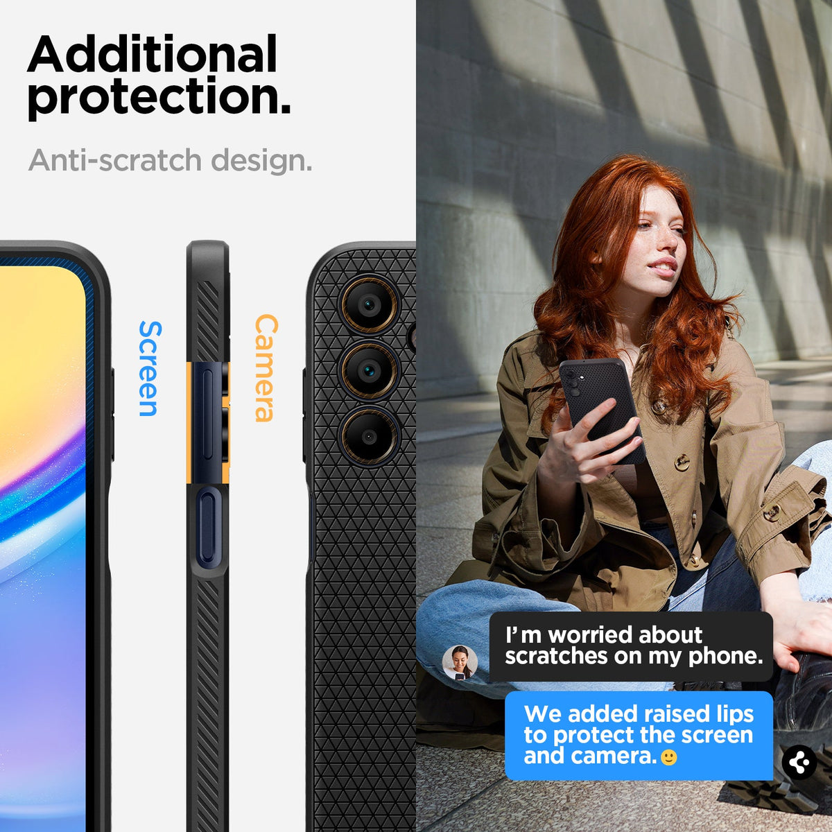 ACS07246 - Galaxy A15 5G Case Liquid Air in Matte Black additional protection. Anti scratch design. Daily protection.