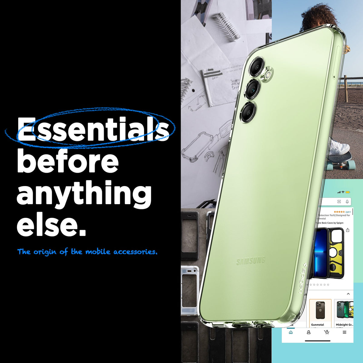 ACS05849 - Galaxy A14 5G (NA) Case Liquid Crystal in Crystal Clear essentials before anything else. The origin of the mobile accessories.