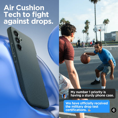 ACS06101 - Galaxy A54 5G Case Liquid Air in Abyss Green air cushion tech to fight against drops.