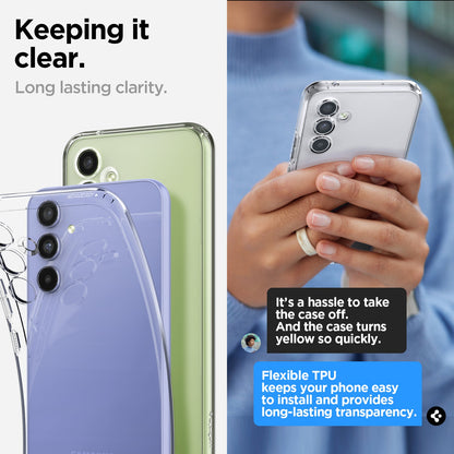 ACS05889 - Galaxy A54 5G Case Liquid Crystal in Crystal Clear keeping it clear. Long lasting clarity.