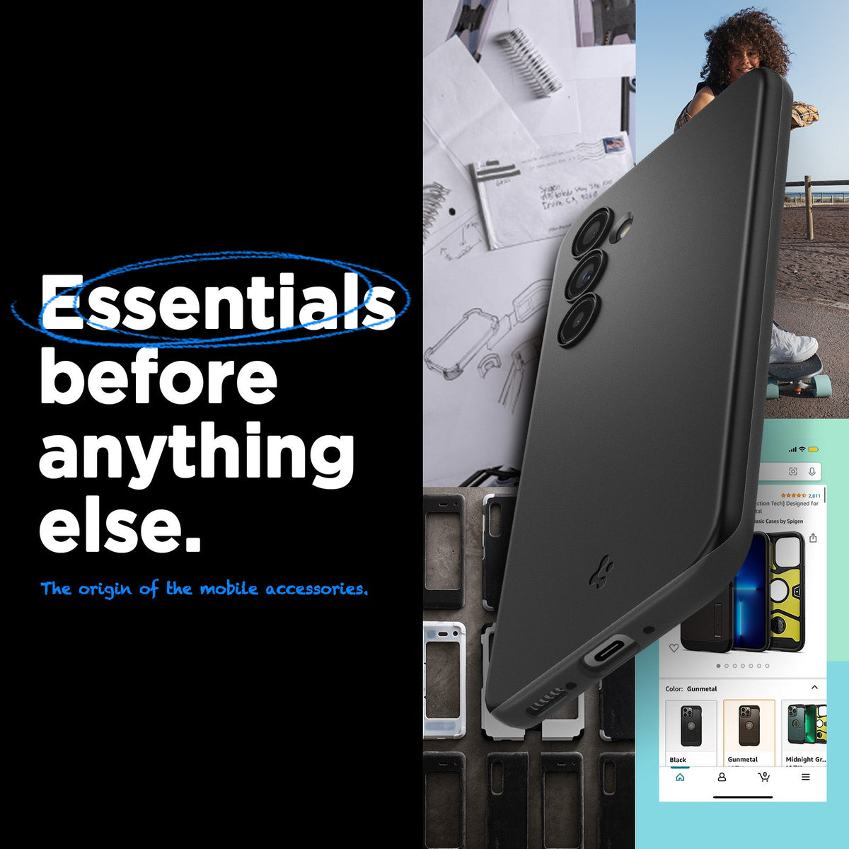 ACS05883 - Galaxy A54 5G Case Thin Fit in Black essentials before anything else. The origin of the mobile accessories.