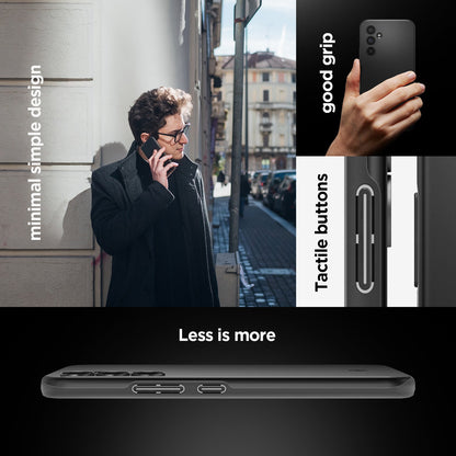 ACS05883 - Galaxy A54 5G Case Thin Fit in Black minimal simple design. tactile buttons, good grip, less is more.