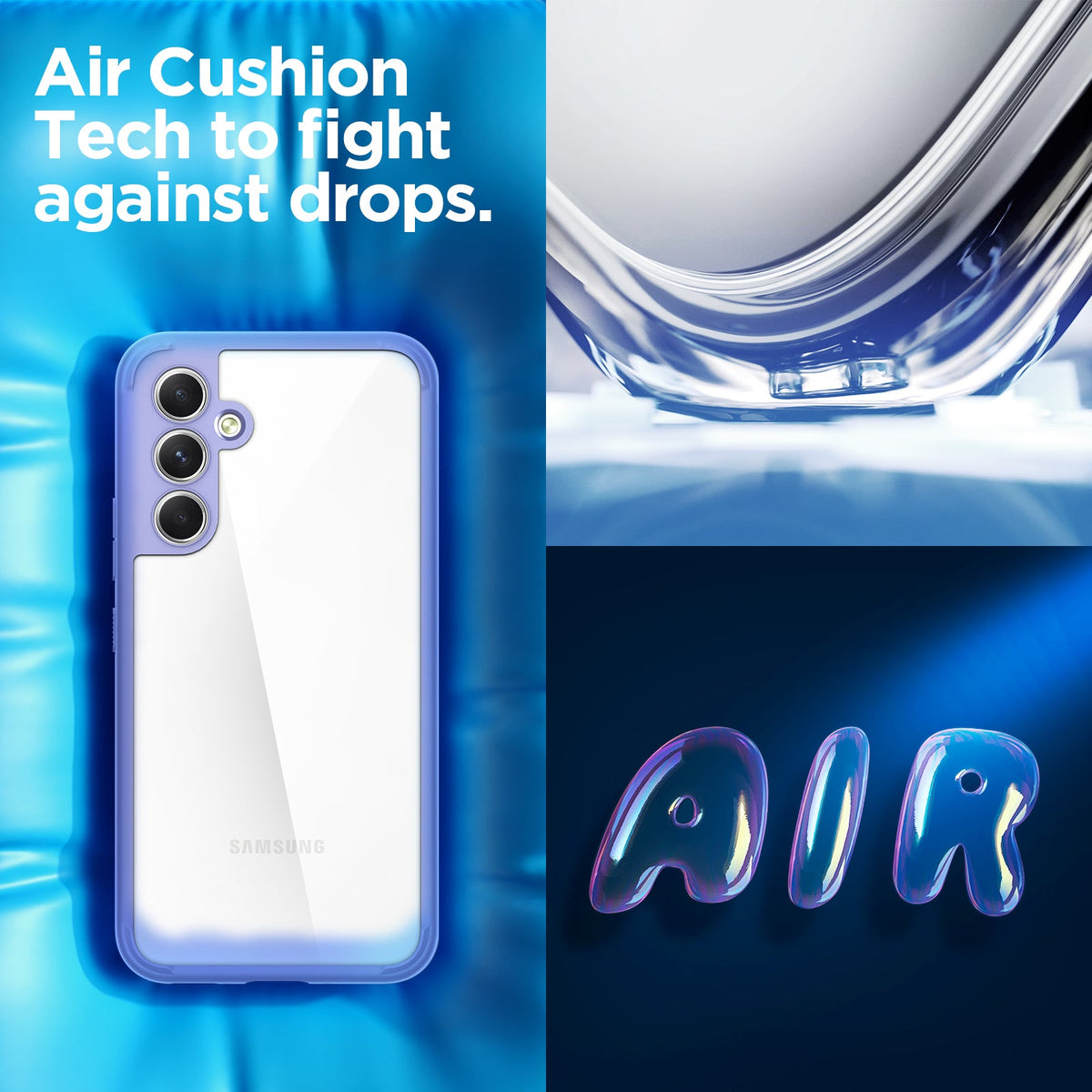 ACS06098 - Galaxy A54 5G Case Ultra Hybrid in Awesome Violet aircushion tech to fight against drops.