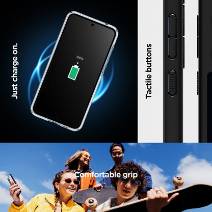ACS07529 - Galaxy A55 5G Case Ultra Hybrid in Matte Black just charge on. Tactile buttons. Comfortable grip.