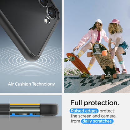 ACS05669 - Galaxy S23 Plus Case Ultra Hybrid in black full protection. raised edges protect the screen and camera from daily scratches. Aircushion technology.