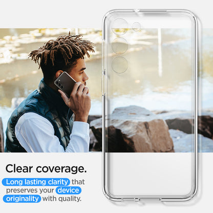 ACS05668 - Galaxy S23 Plus Case Ultra Hybrid in crystal clear Clear coverage long lasting clarity that preserves your device originality with quality.