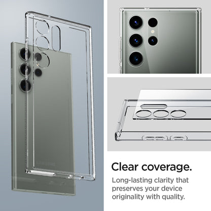 ACS05617 - Galaxy S23 Ultra Case Ultra Hybrid in crystal clear Clear coverage long lasting clarity that preserves your device originality with quality.