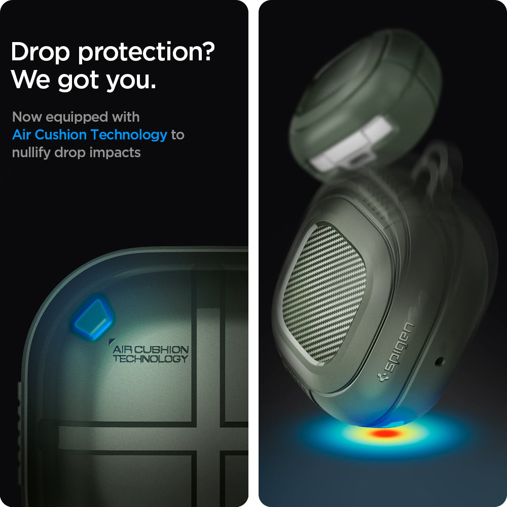 ASD02474 - Galaxy Buds 2 Pro / 2 / Pro / Live Case Rugged Armor in military green drop protection? we got you. Now equipped with air cushion technology to nullify drop impacts.