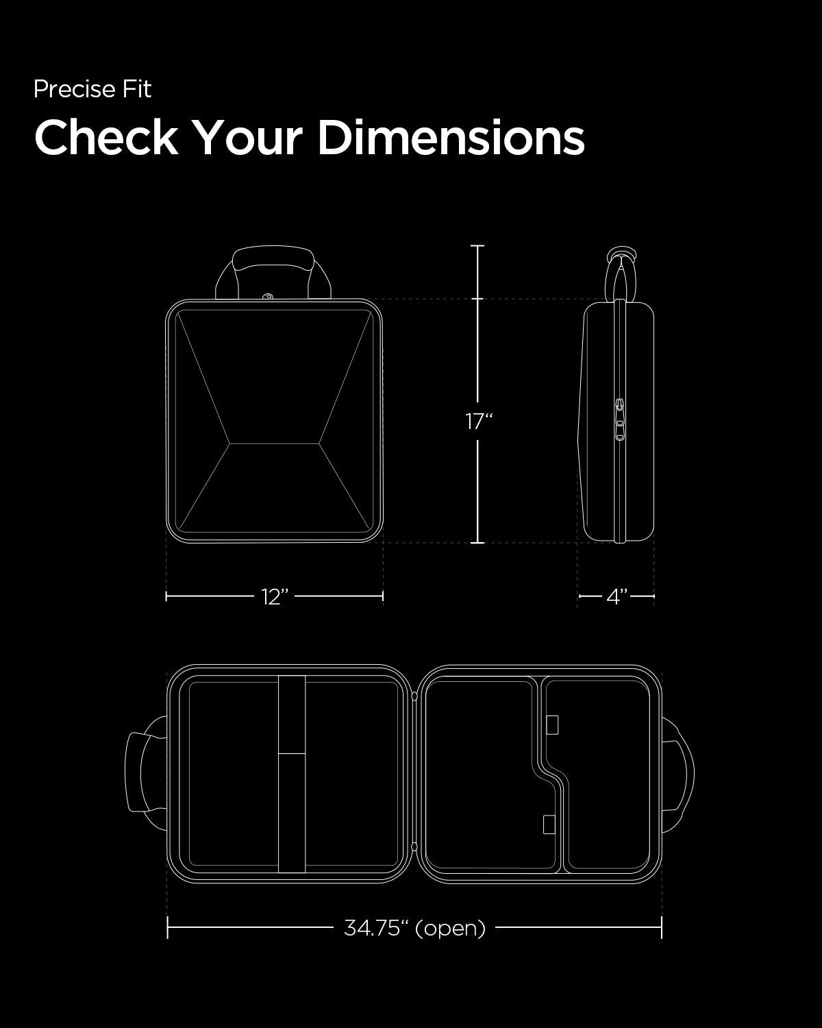 AFA09372 - Starlink Mini Carrying Case in black showing the precise fit