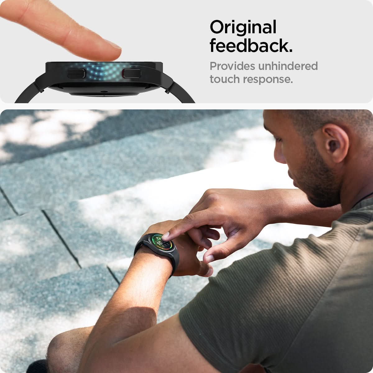 AGL03428 - Galaxy Watch 5/4 (40mm) Screen Protector EZ FIT GLAS.tR original feedback. Provides unhindered touch response.