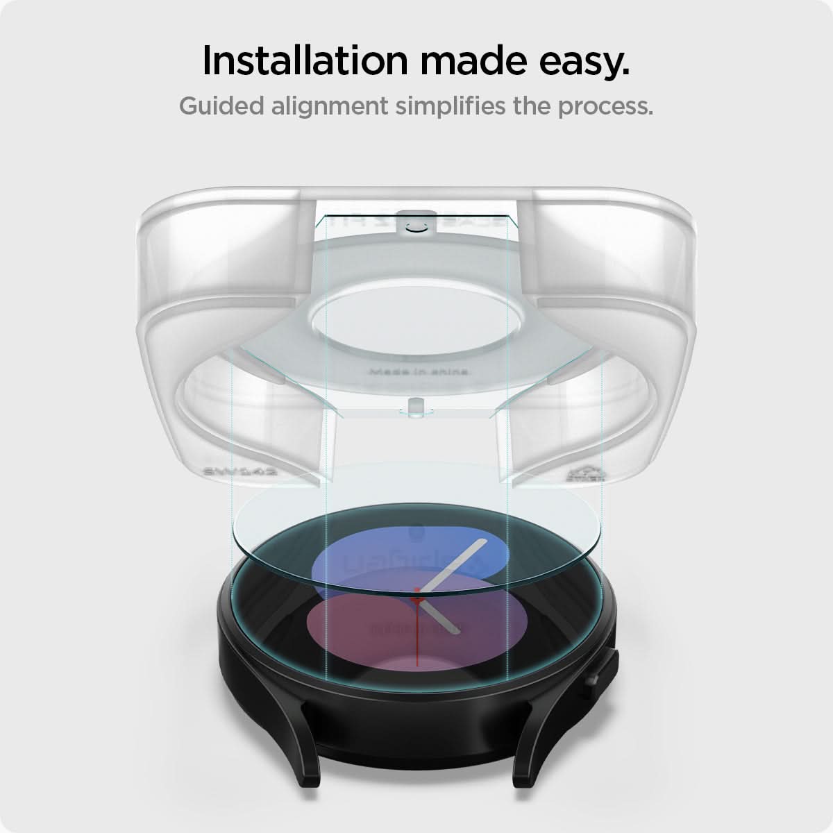 AGL03428 - Galaxy Watch 5/4 (40mm) Screen Protector EZ FIT GLAS.tR Installation made easy. guided alignment simplifies the process.