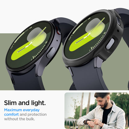 ACS07899 - Galaxy Watch 7 (40mm) Liquid Air in Matte Black slim and light. maximum everyday comfort and protection without the bulk.