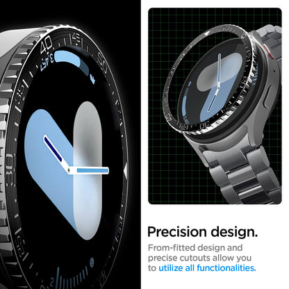 ACS08339 - Galaxy Watch 7 (44mm) Bezel Tune in Black precision design. from fitted design and precise cutouts allows you to utilize all functionalites.