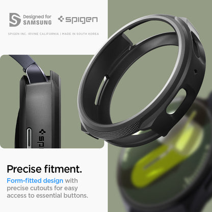 ACS07900 - Galaxy Watch 7 (44mm) Liquid Air in Matte Black precise fitment. form fitted design for galaxy watch6 and precise cutouts or easy button access. designed for samsung.