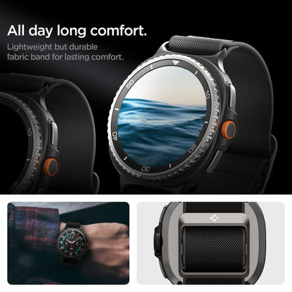 AMP10117 - Galaxy Watch 9 Series Lite Fit Band showing all day long comfort. Lightweight but durable fabric band for lasting comfort.
