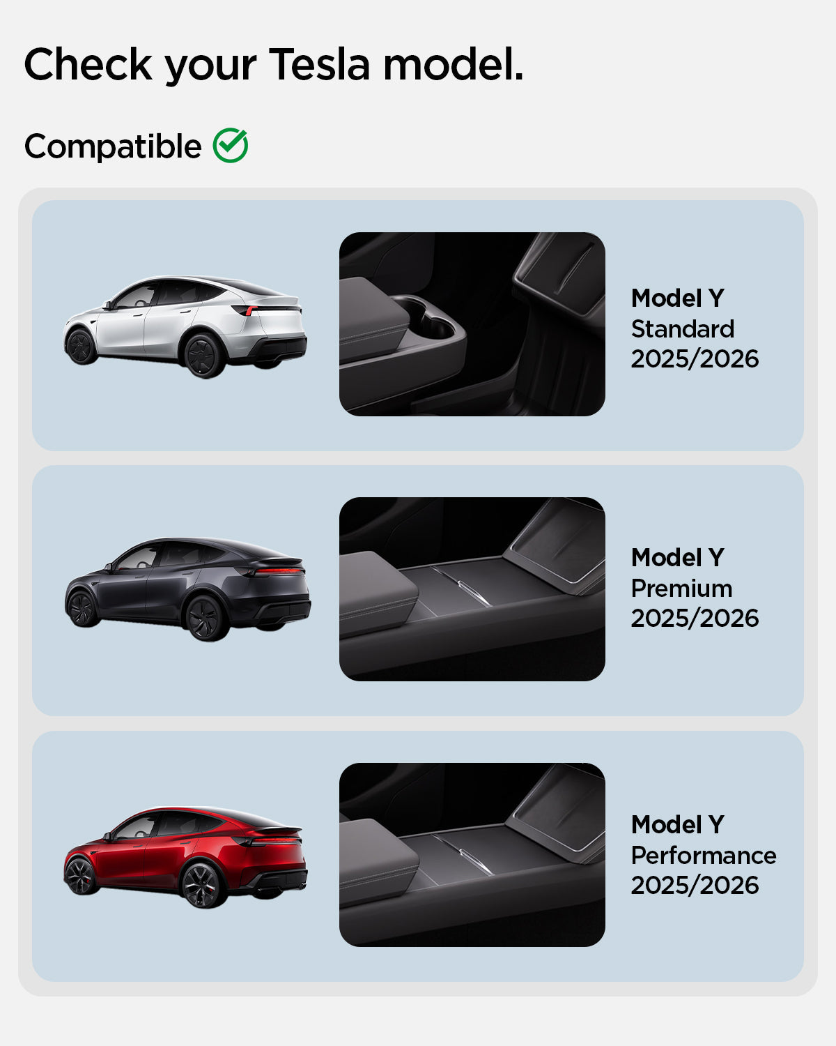 ACP11155 - Model Y Juniper (2025+) Front Emblem Logo Cover in Black showing