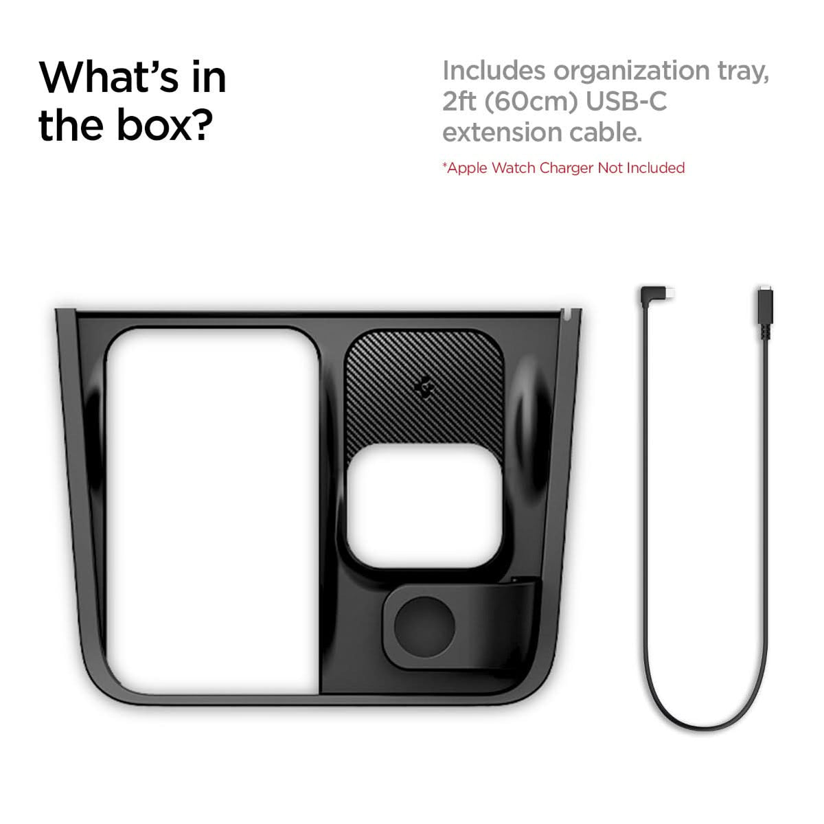 ACP09019 - 3 in 1 Charging Organizer | TO272 Model 3 (2021 - 2023) showing what's in the box