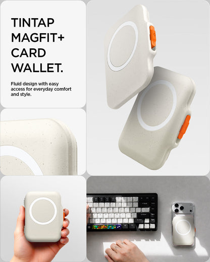 AFA07616 - MagSafe Card Holder Tintap (MagFit) in Dune Beige showing Tintap Magfit+ Card Wallet