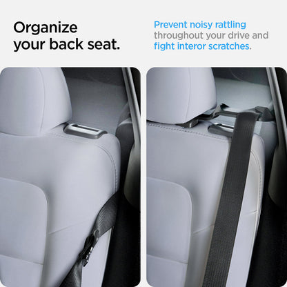 ACP06041 - Tesla Model Y Backseat Seatbelt Guide in black organize your back seat. prevent noisy ratting throughout your drive and flight interor scratches