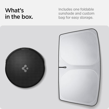 ACP09094 - Tesla Model X TO263 (2022-2025) Cryoshade in black what's in the box. Includes one foldable sunshades and custom bag for easy storage.