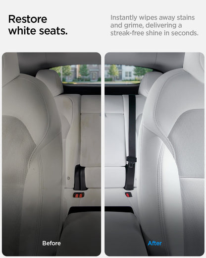 ACP08850 - Car Cleaning Kit | TO280 showing the instantly wipes away stains and grim, delivering a streak-free shine in seconds. Restore white seats
